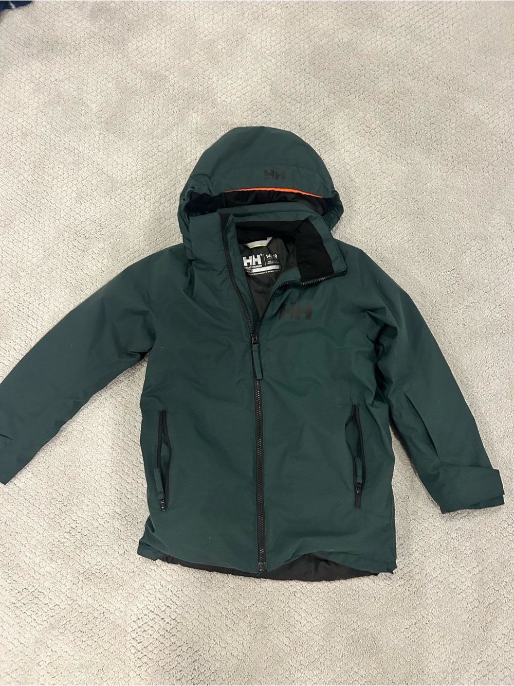 Helly Hansen JUNIORS' TRAVERSE SKI
JACKET Forest Green Boys Hooded Jacket 10
